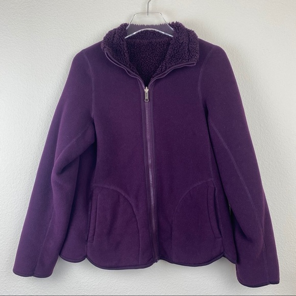 WEATHERPROOF Sherpa Fleece Teddy Jacket Purple Small - Picture 1 of 5